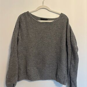 Brandy Melville Gray Ribbed Sweater
